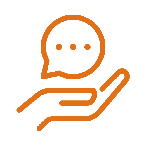 Imagen de silueta de mano agarrando un globo de dialogo